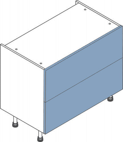 1000mm Two Drawer Flatpack Kitchen Unit - Just Click Kitchens 