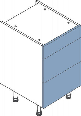 600mm Three Drawer Flatpack Kitchen Unit - Just Click Kitchens 