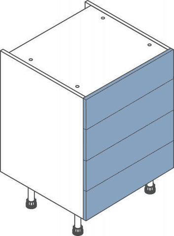 600mm Four Drawer Flatpack Kitchen Unit - Just Click Kitchens 