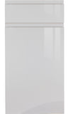 Handleless Light Grey High Gloss Kitchen Doors - Just Click Kitchens