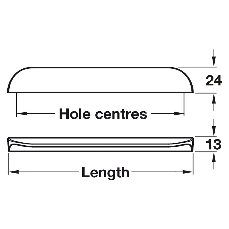 Nick Brushed Copper Lip Pull Handles Two Sizes Available Just Click