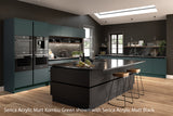Serica Matt Kombu Green Acrylic Kitchen Doors & Drawers