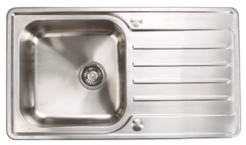 Abbey Stainless Steel Kitchen Single Sink and Drainer