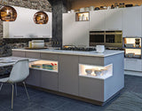Supermatt Dust Grey Acrylic Kitchen Doors - Just Click Kitchens 