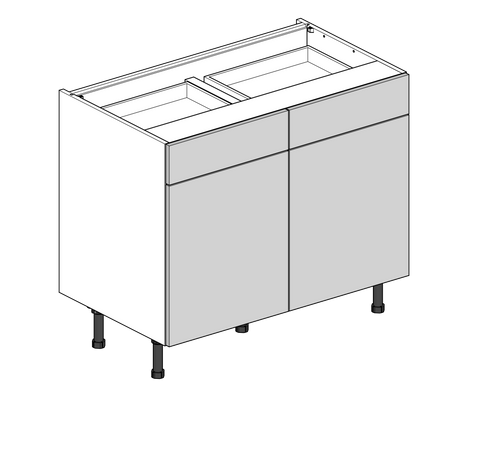 1000mm Double Drawerline Flatpack Kitchen Unit