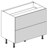 1000mm Two Drawer Flatpack Kitchen Unit