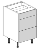500mm Three Drawer Flatpack Kitchen Unit