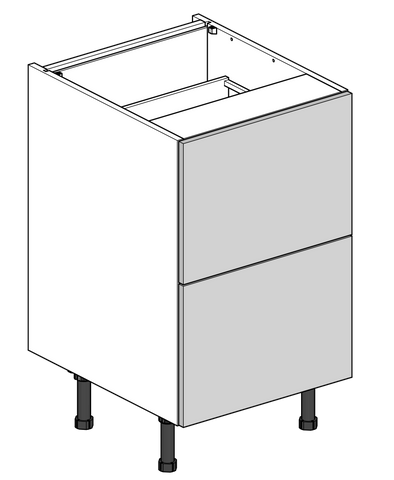 500mm Two Drawer Flatpack Kitchen Cabinet