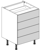 600mm Four Drawer Flatpack Kitchen Unit