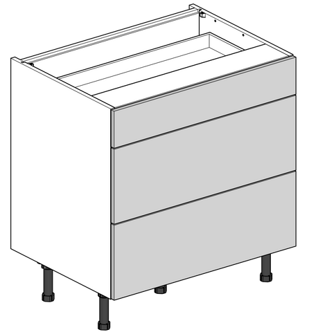 800mm Three Drawer Flatpack Kitchen Unit