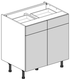 800mm Double Drawerline Flatpack Kitchen Units