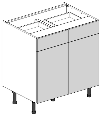 800mm Double Drawerline Flatpack Kitchen Units