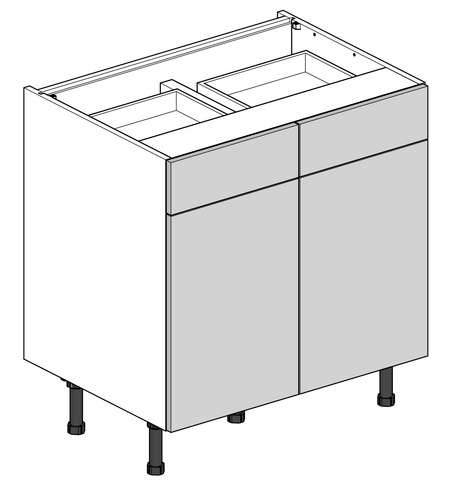 800mm Double Drawerline Flatpack Kitchen Units