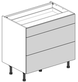 900mm Three Drawer Flatpack Kitchen Unit