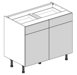 900mm Double Drawerline Flatpack Kitchen Unit