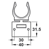 Set of Ten Kitchen Plinth Clips - To Suit 30mm Cabinet Legs