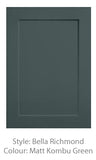 Bella Richmond Vinyl Kitchen Doors in Matt Kombu Green