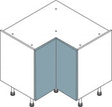 Corner Flatpack Kitchen Base Units - Also To Suit Curved Doors - Just Click Kitchens 