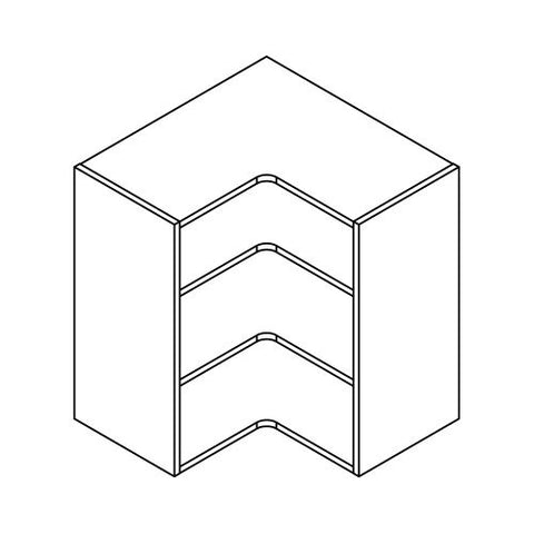 L shaped corner store wall cabinet