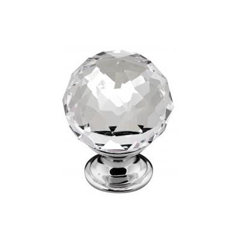 Glass Crystal and Chrome Kitchen Door Knobs - Just Click Kitchens 