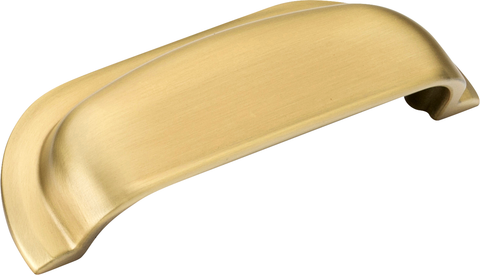 Hampton Cup Brushed Satin Brass Door Handle