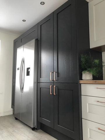 Copper cupboard store handles
