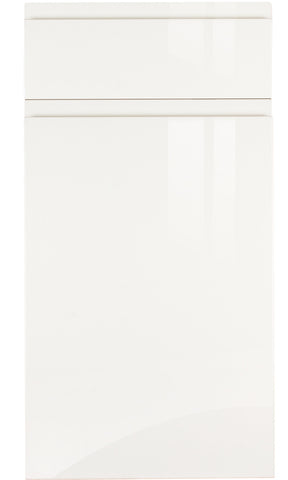 Handleless White High Gloss Kitchen Doors - Just Click Kitchens 