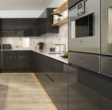 Jayline Handleless Graphite High Gloss Kitchen Doors & Drawer Fronts - Just Click Kitchens 