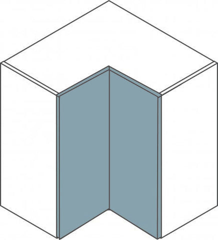 L - Shaped Flatpack Kitchen Corner Wall Units - Just Click Kitchens 