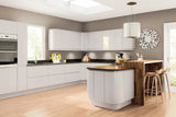 Handleless Light Grey High Gloss Kitchen Doors - Just Click Kitchens 