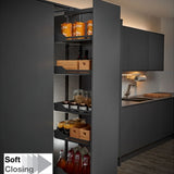 Peka Libell 300mm W Soft Close Larder Pullout - 1600mm-2000mm H - Just Click Kitchens 