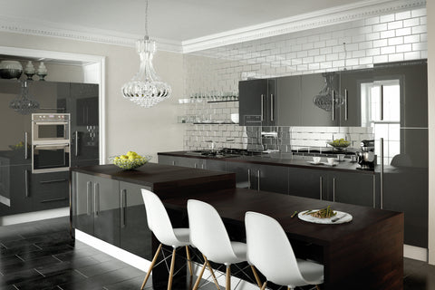 Zurfiz Metallic Anthracite High Gloss Acrylic Kitchen Doors