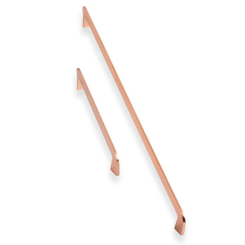 Copper Kitchen Handles - Brushed Copper Slim Bar Handle - Just Click Kitchens 