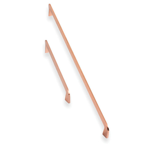 Copper Kitchen Handles - Brushed Copper Slim Bar Handle - Just Click Kitchens 